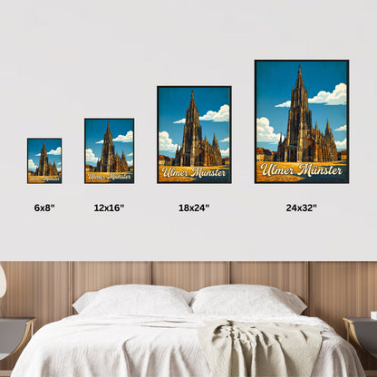 Ulmer Münster Vintage Travel Poster - Majesty in Stone