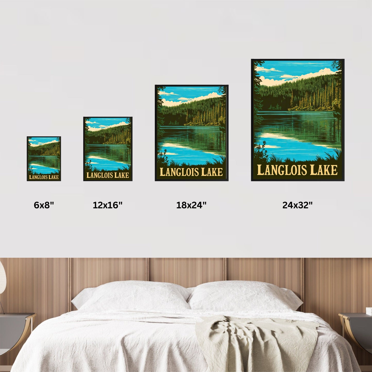 Langlois Lake Vintage Travel Poster