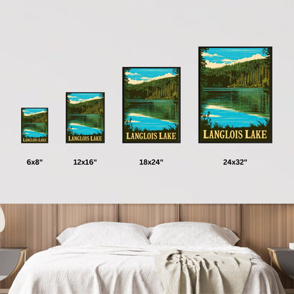 Langlois Lake Vintage Travel Poster