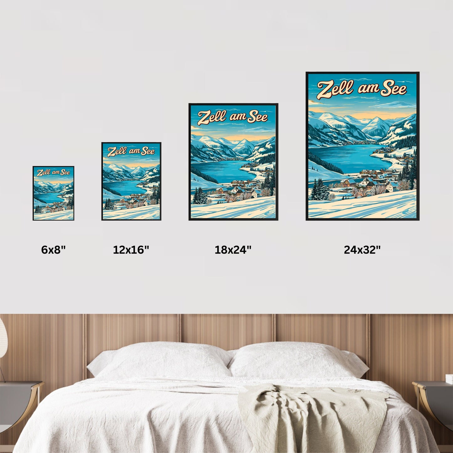 Zell am See Vintage Travel Poster - Austrian alpine town