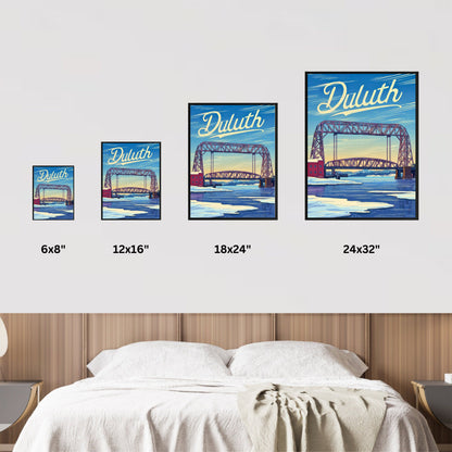 Duluth Vintage Travel Poster - Winter in Minnesota