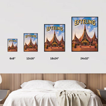 Efteling Vintage Travel Poster - Netherlands’ Most Enchanting Theme Park