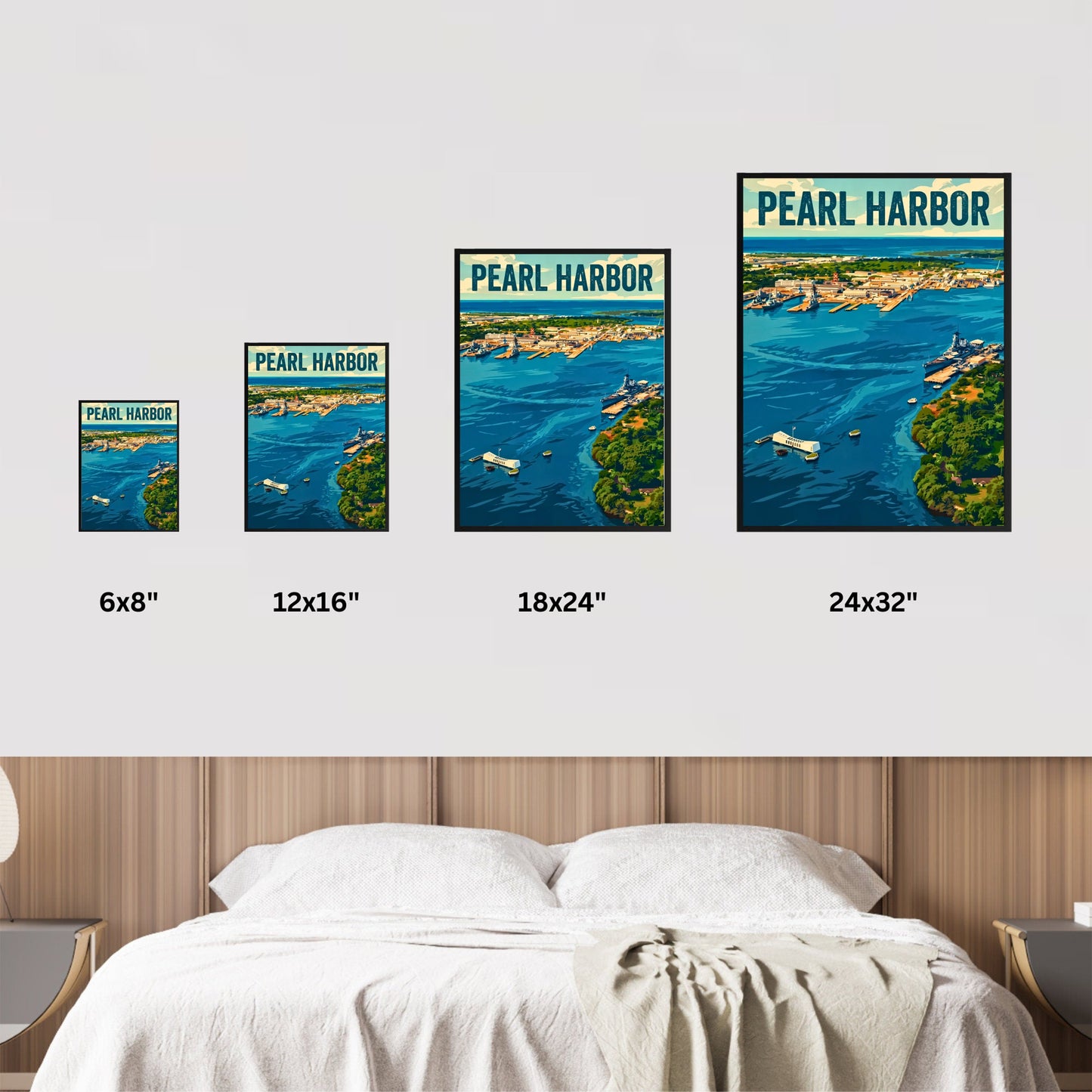 Pearl Harbor Vintage Travel Poster - Hawaii