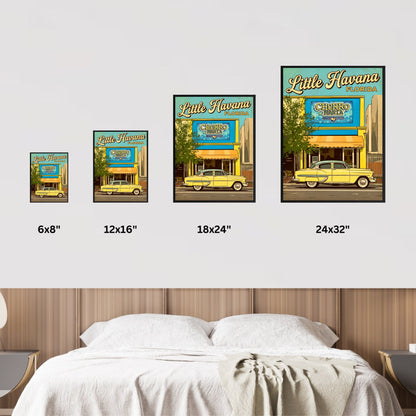 Little Havana Vintage Travel Poster -  Iconic Landmark