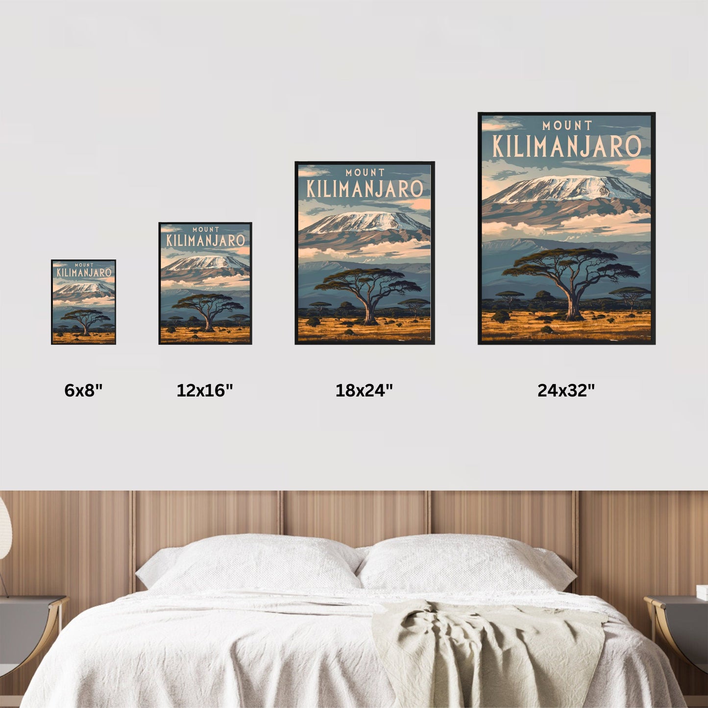 Mount Kilimanjaro Vintage Travel Poster
