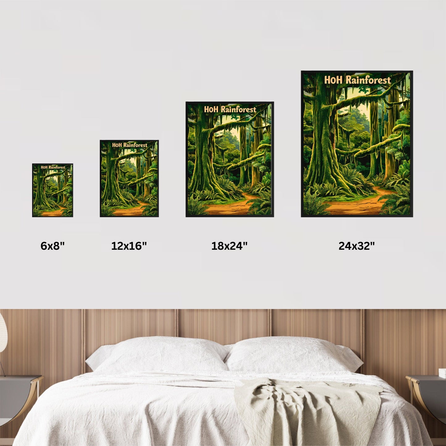 Hoh Rainforest Vintage Travel Poster