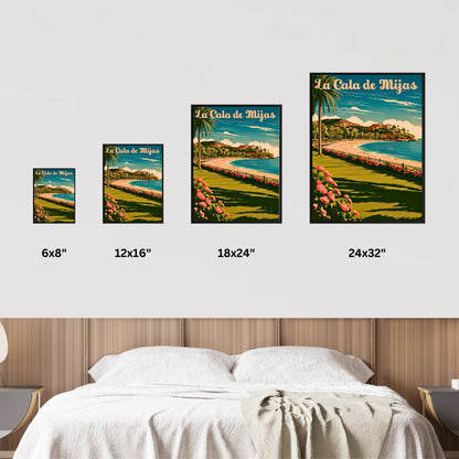 La Cala de Mijas Vintage Travel Poster - Golden Shores of La Cala