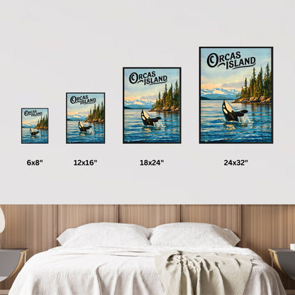 Orcas Island Vintage Travel Poster -  Washington
