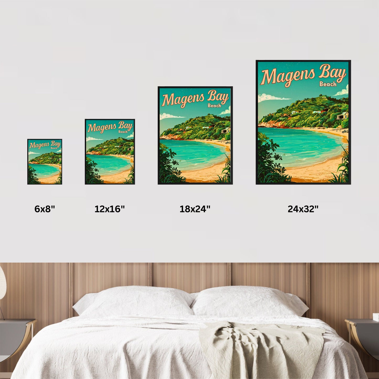 Magens Bay Beach Vintage Travel Poster