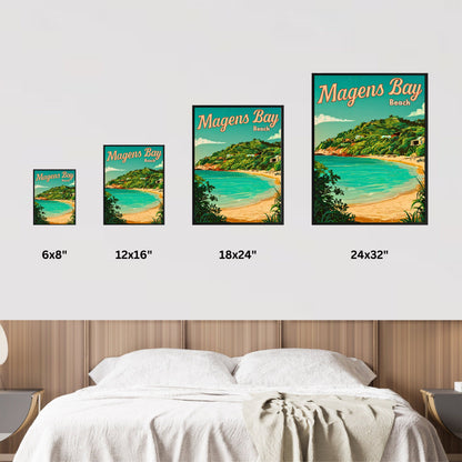 Magens Bay Beach Vintage Travel Poster