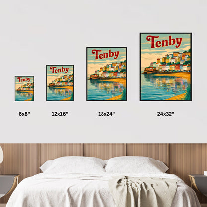 Tenby Vintage Travel Poster - Jewel of the Welsh Coast