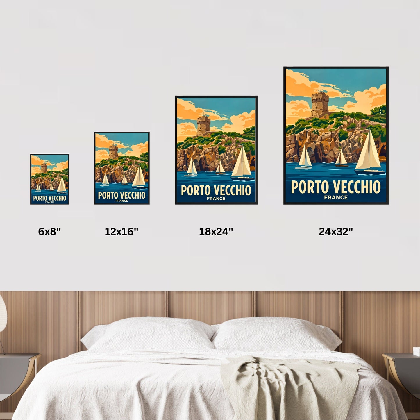 Porto Vecchio Vintage Travel Poster