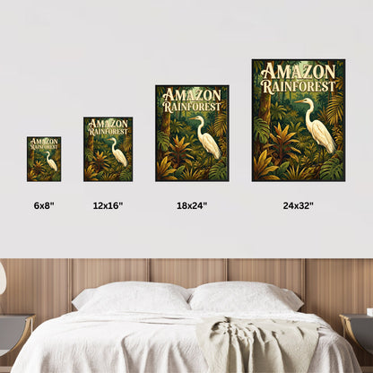 Amazon Rainforest Vintage Travel Poster - Guardian