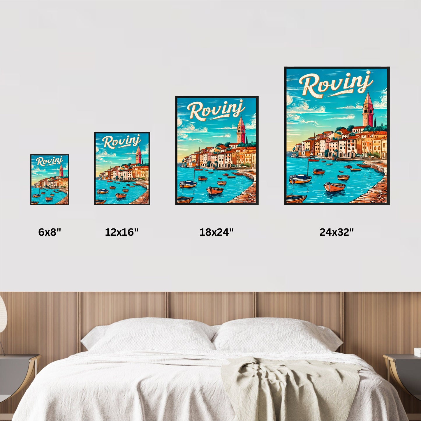 Rovinj, Vintage Travel Poster - The Pearl of the Adriatic