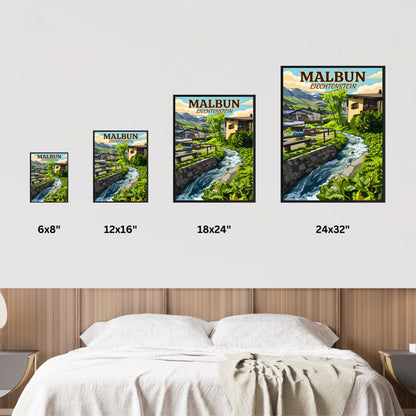 Malbun Vintage Travel Poster - Peaceful Living