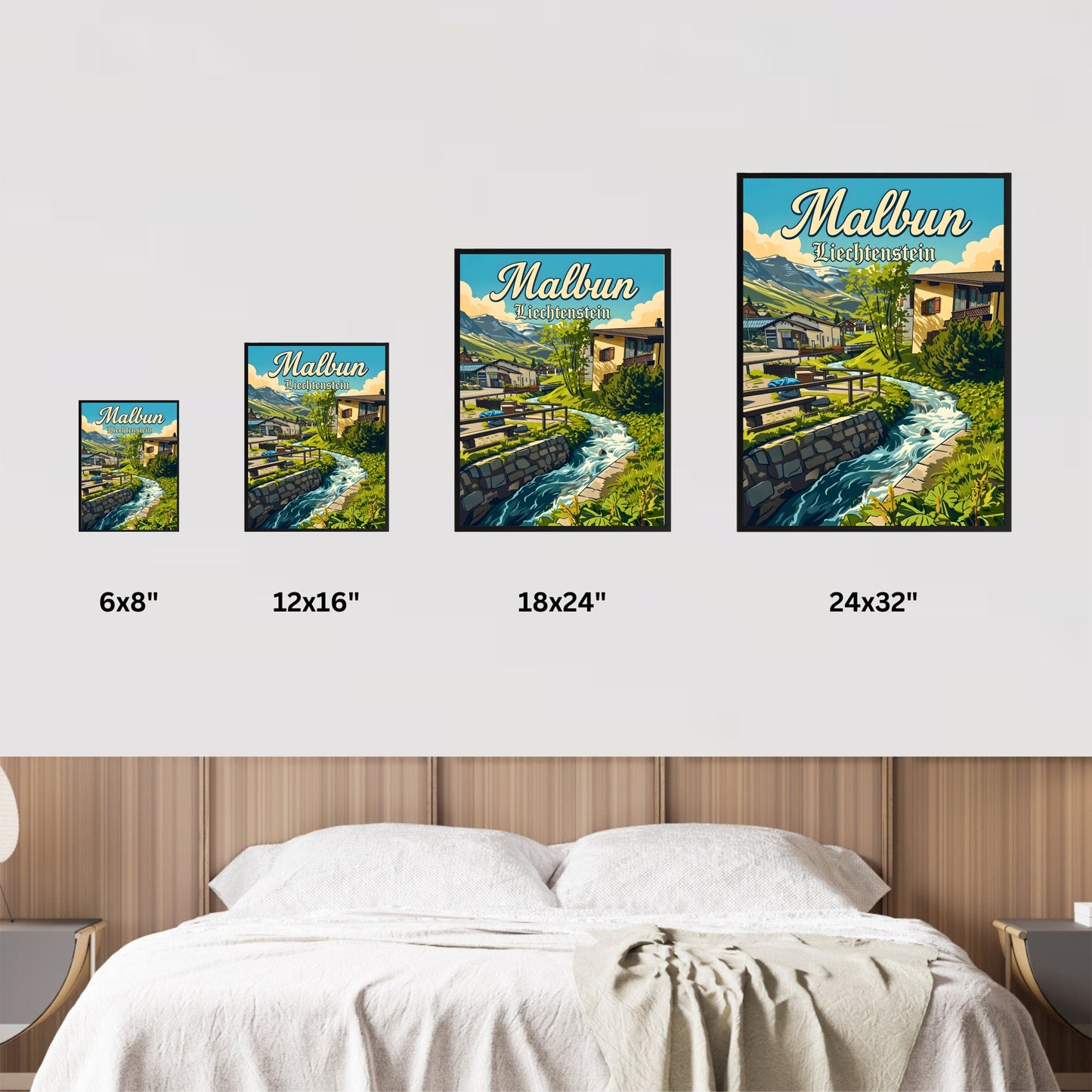 Malbun Vintage Travel Poster - Countryside