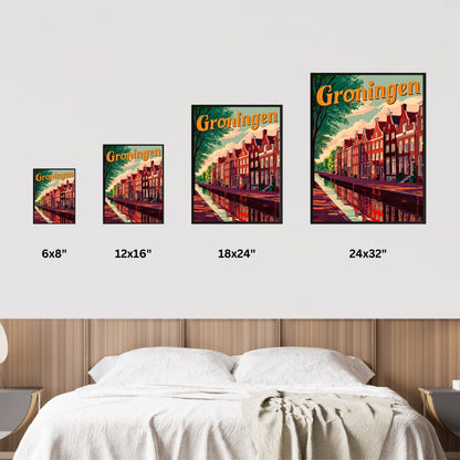 Groningen Vintage Travel Poster