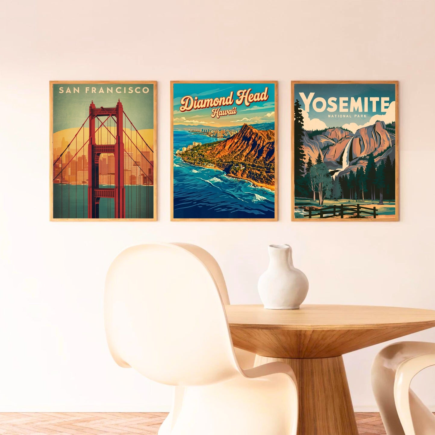 The Iconic Diamond Head Vintage Travel Poster
