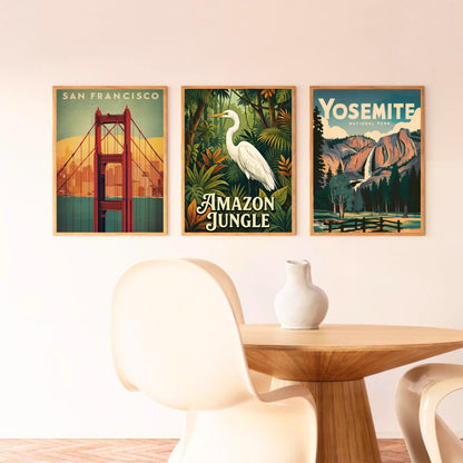 Amazon Jungle Vintage Travel Poster