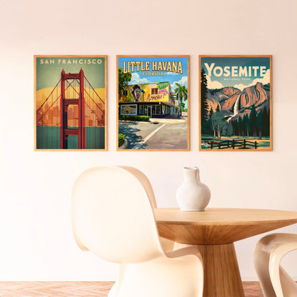 Little Havana Vintage Travel Poster -  Landamarks