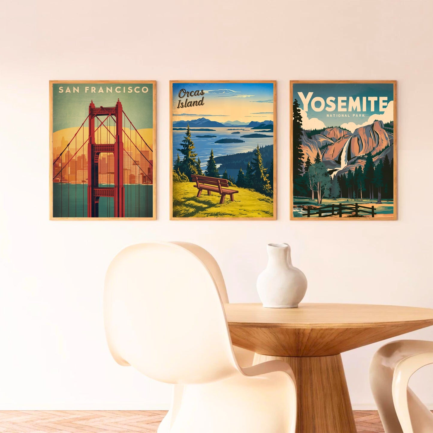 Orcas Island Vintage Travel Poster -  Home of the Whales