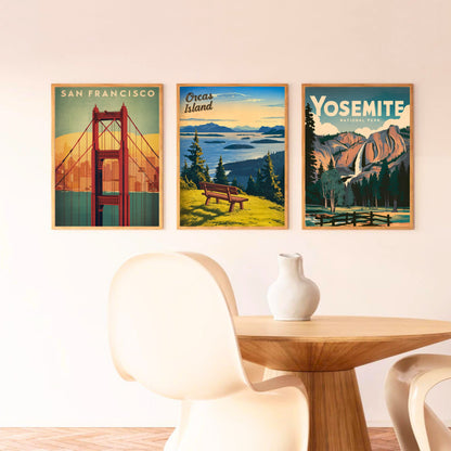 Orcas Island Vintage Travel Poster -  Home of the Whales