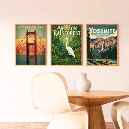 Amazon Rainforest Vintage Travel Poster - Serenity