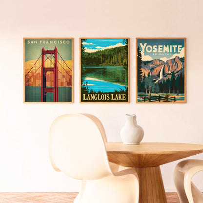 Langlois Lake Vintage Travel Poster