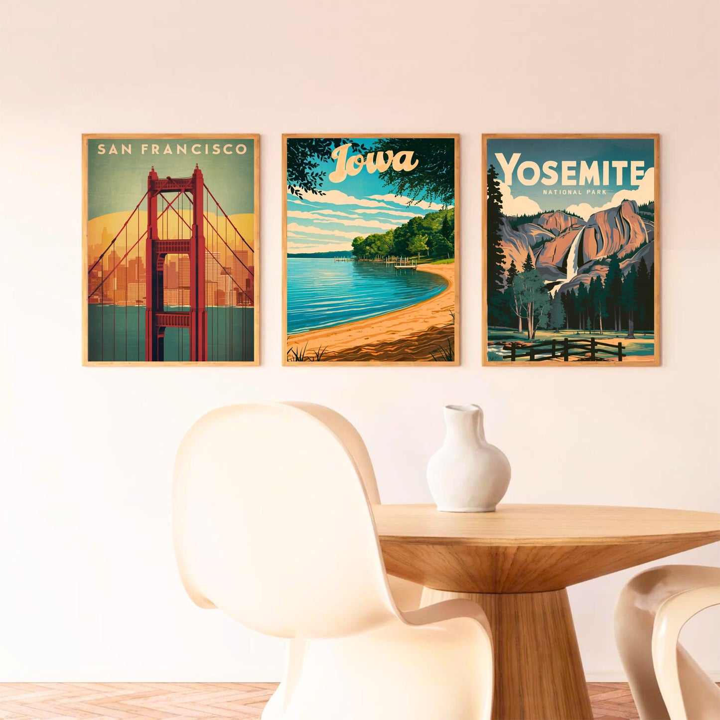 Iowa Vintage Travel Poster  - Lakeside Gem Spirit Lake