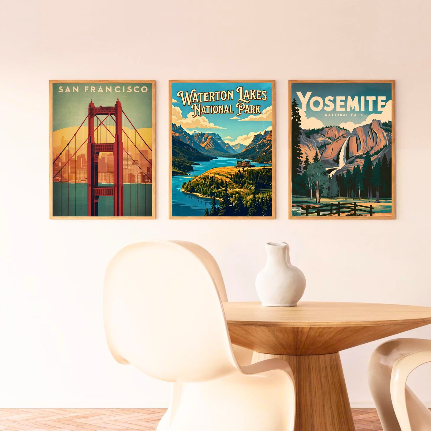 Waterton Lakes National Park Vintage Travel Poster- Northern Wilderness Escape