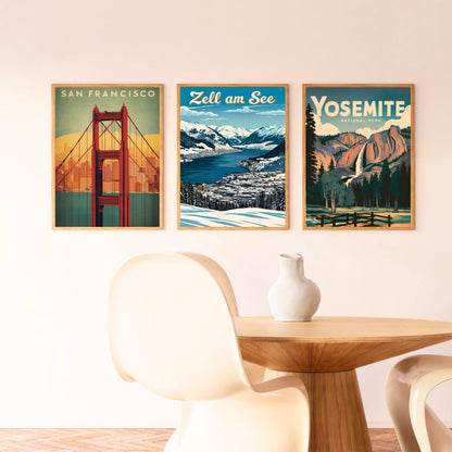Zell am See Vintage Travel Poster - Jewel of the Alps