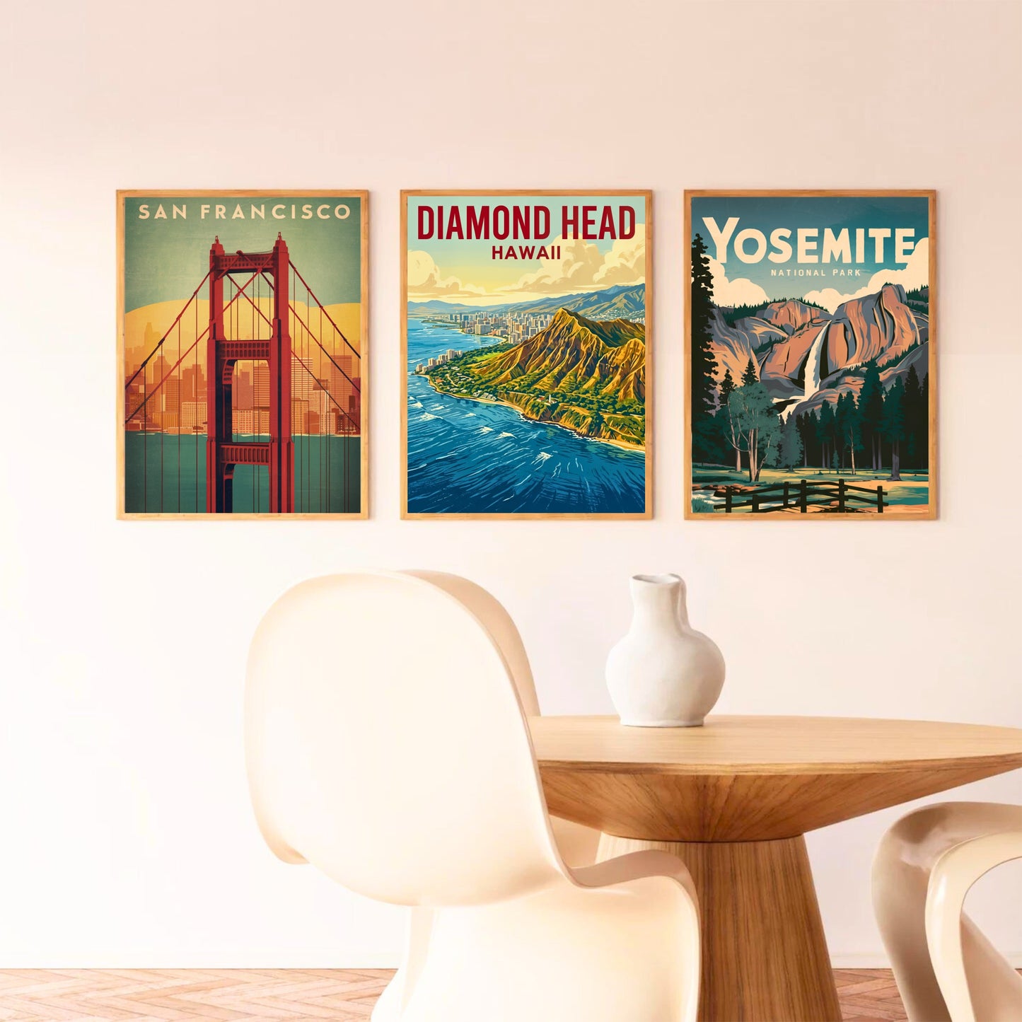 Diamond Head Vintage Travel Poster - State Monument