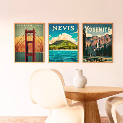 Nevis Vintage Travel Poster - Captivating Island life in Caribbean