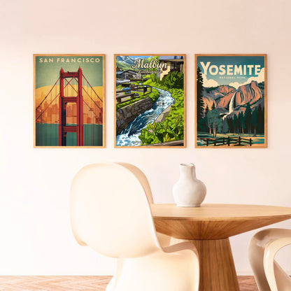 Malbun Vintage Travel Poster - Charming Village and its River