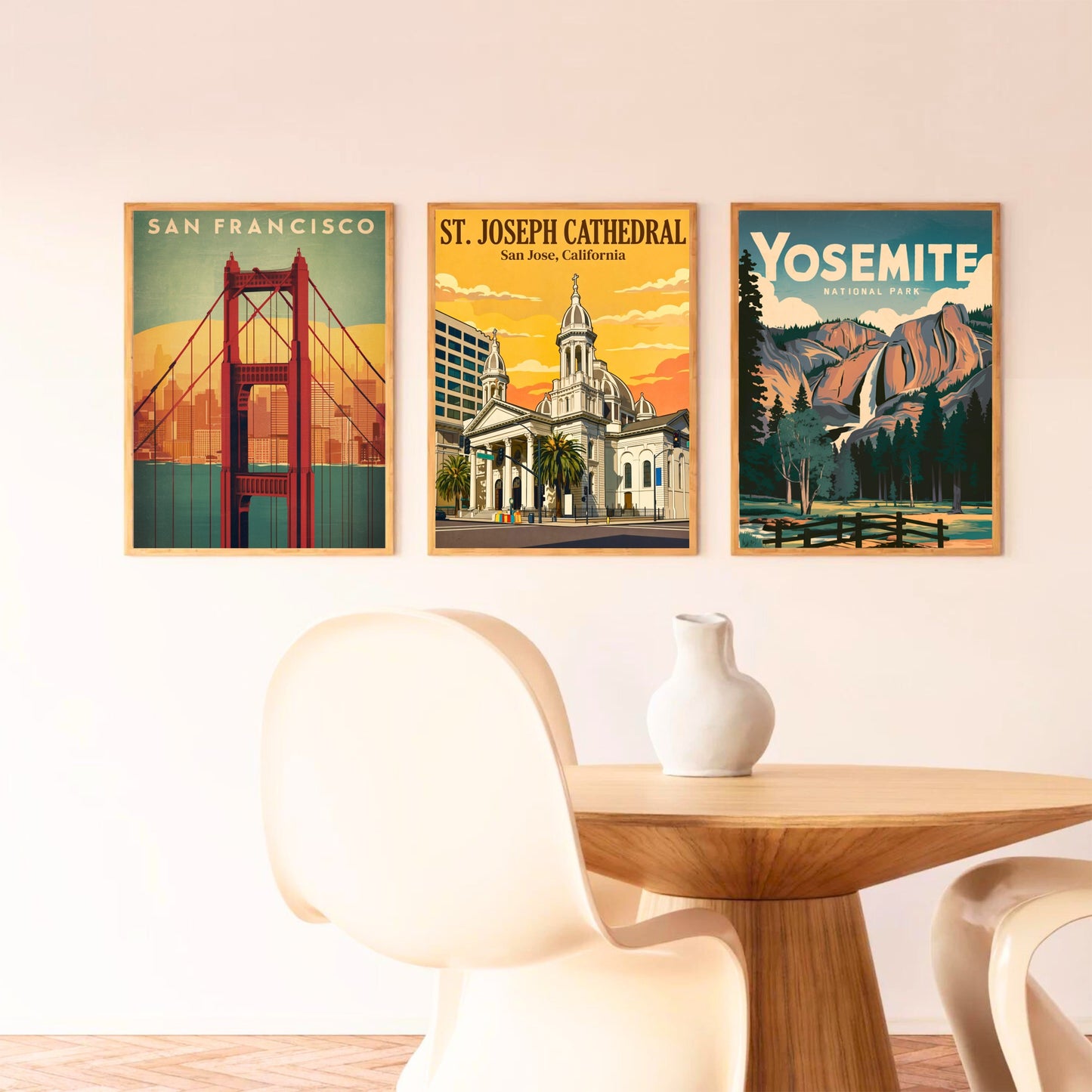Cathedral Basilica of St. Joseph Vintage Travel Poster -  San Jose, California