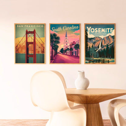 South Carolina Vintage Travel Poster  - Historic Street