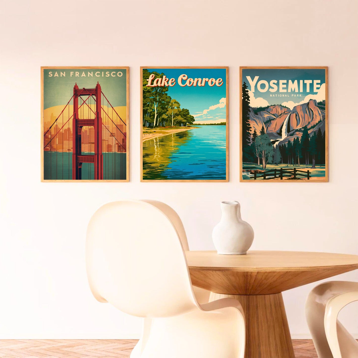 Lake Conroe Vintage Travel Poster