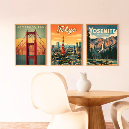 Tokyo Vintage Travel Poster - After Sun Set