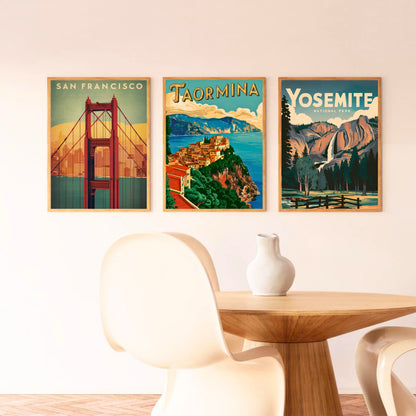 Taormina Vintage Travel Poster - Sicily Charm