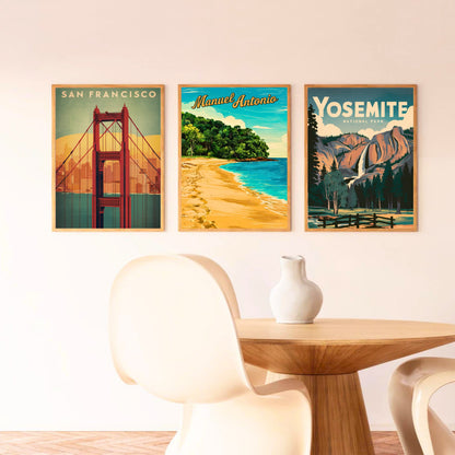 Manuel Antonio Vintage Travel Poster - Captivating Serene Beach, Costa Rica