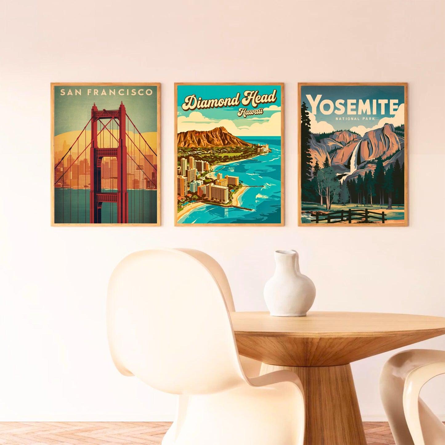 Diamond Head Vintage Travel Poster - Horizon