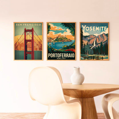 Portoferraio Vintage Travel Poster  - Fortress by the Sea