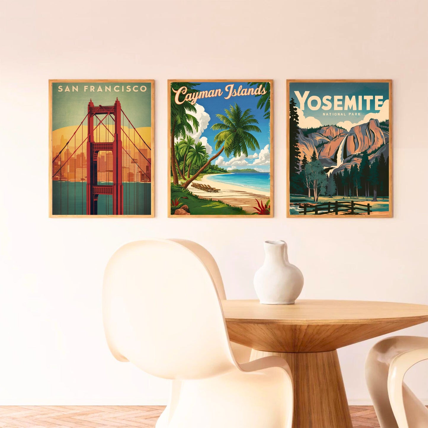 Cayman Islands Vintage Travel Poster - Scenic Coastal Views