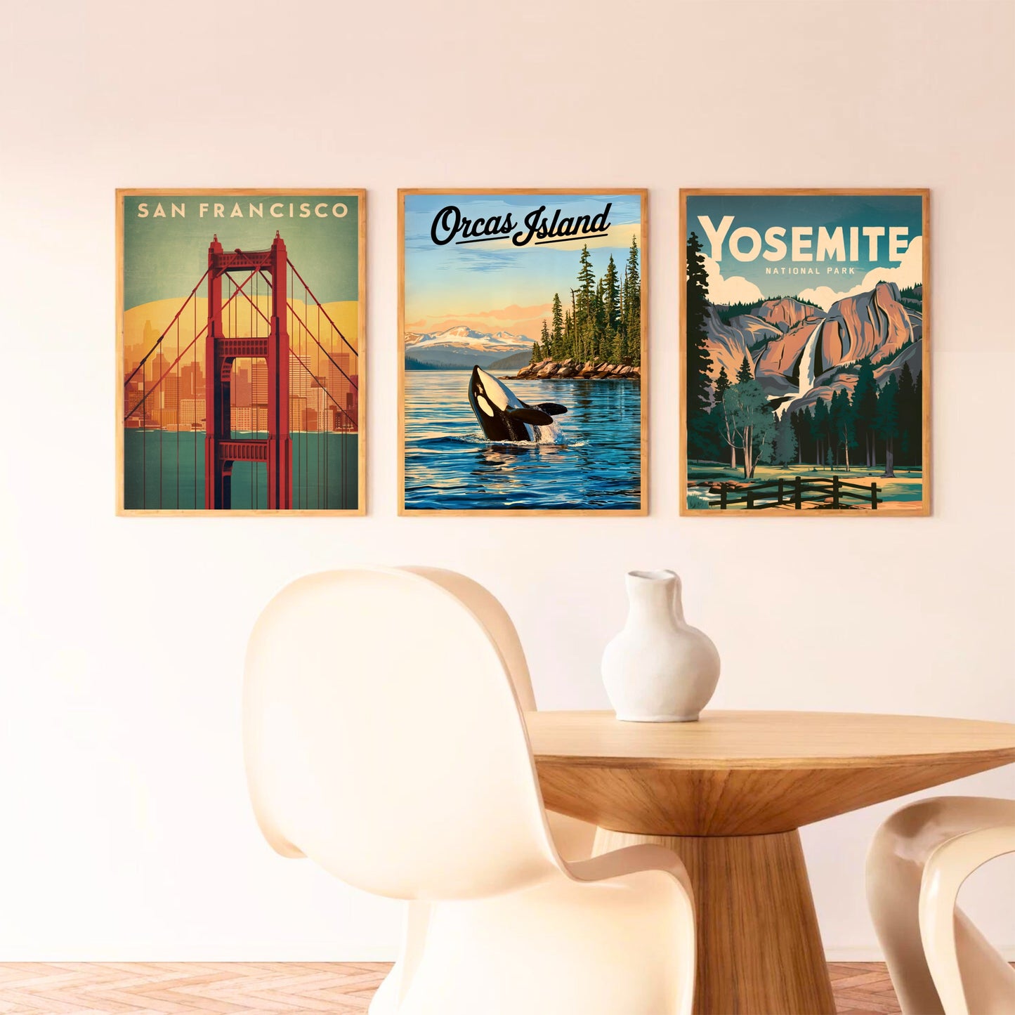 Orcas Island Vintage Travel Poster -  Wild Waters of the San Juans