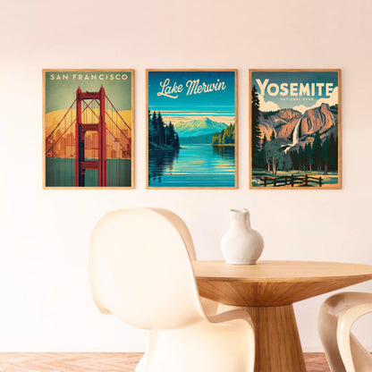 Lake Merwin Vintage Travel Poster - Explore the Beauty of Lake in Washington