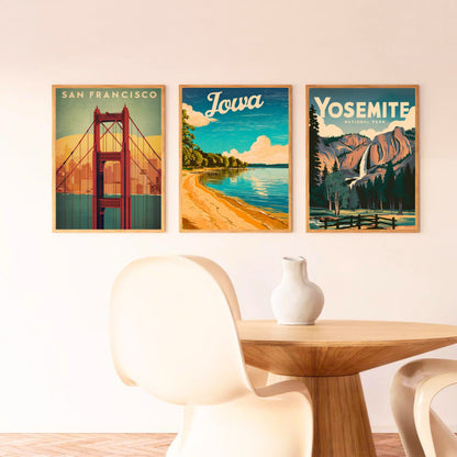 Iowa Vintage Travel Poster  - Tranquil Lake
