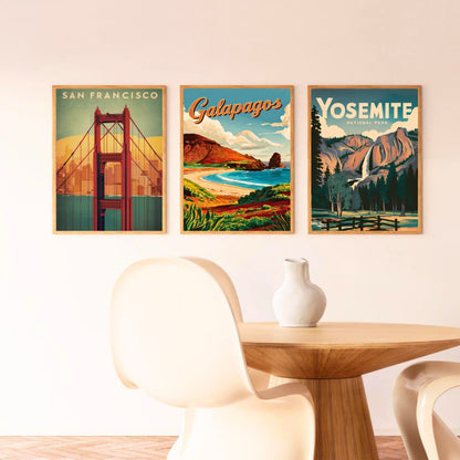 Galapagos Vintage Travel Poster - Captivating Beach Spot View
