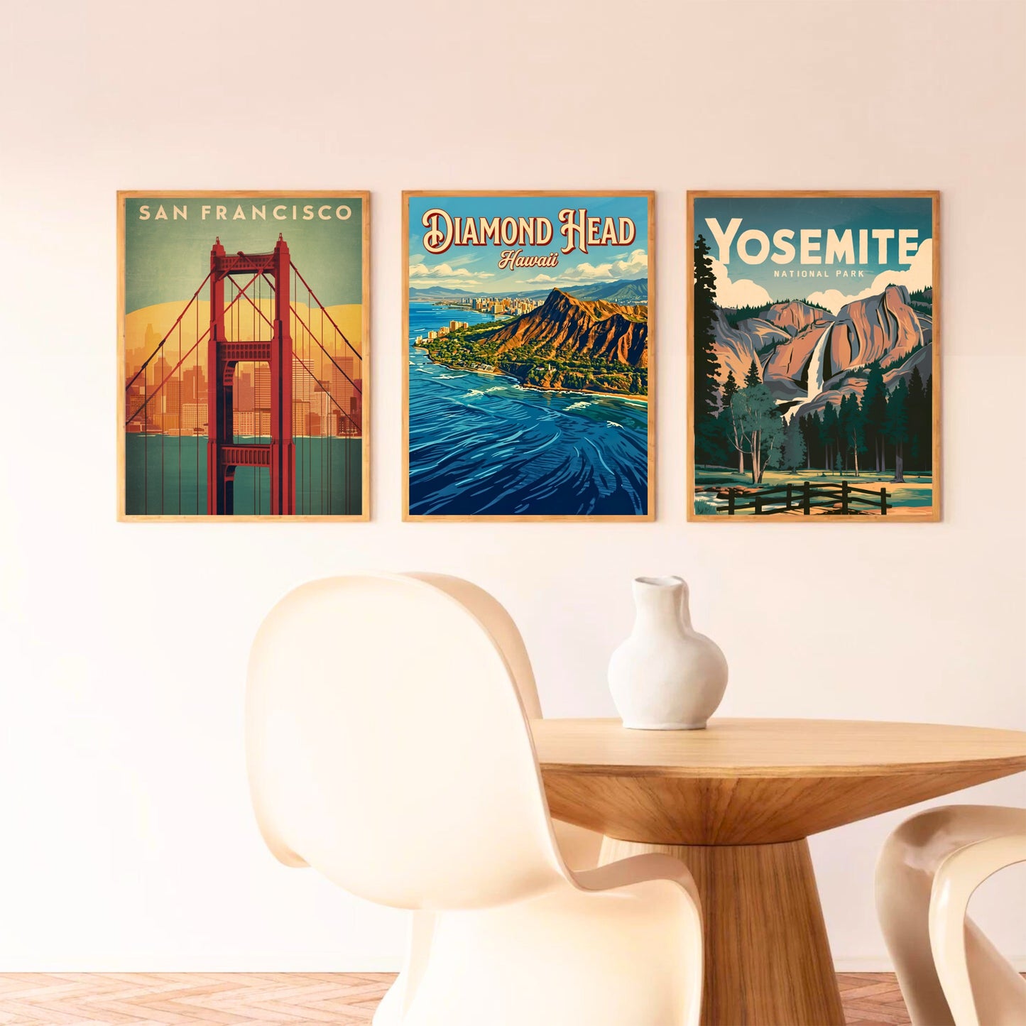 Diamond Head Vintage Travel Poster - National Landmark