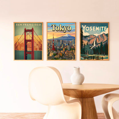 Tokyo Vintage Travel Poster - Japan Captivating Above View