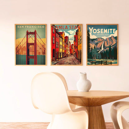 Gamla Stan Vintage Travel Poster - Explore the Narrow Street of Stockholm